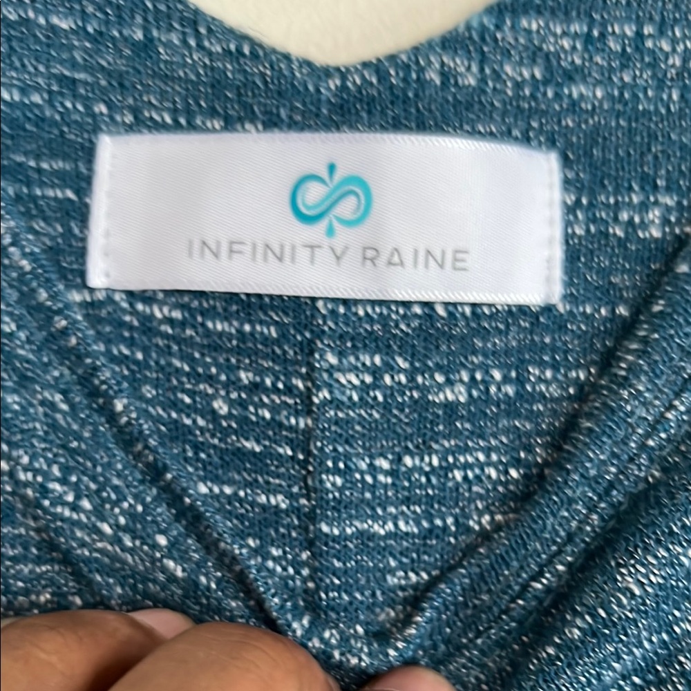 Infinity Raine Asymmetrical Blue Tank Top - Picture 2 of 9